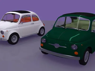 Fiat 500 1970-76 3D model