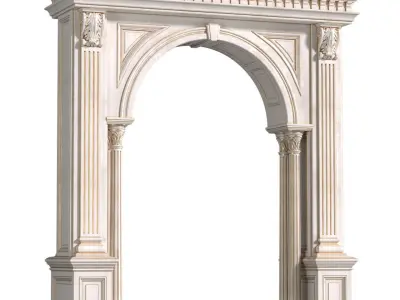 Arched interior doorway in a classic style 3D model