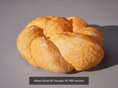 Wheat breads 3D Model Collection