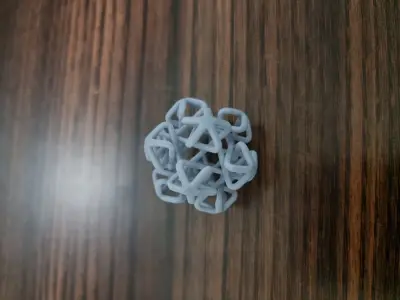 Icosahedron bloom pre-supported 3D print model