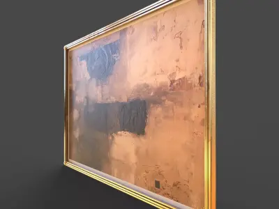 Framed Canvas Wall Painting 3D model