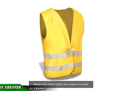 Worker Vest Collection Pack Lowpoly 3D model