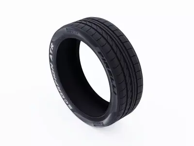 Tire complete texures and materials Low-poly 3D model