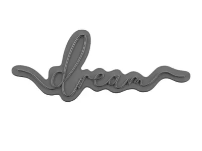 Dream Neon Sign 3D model