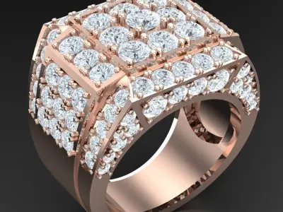 Luxury Men Rings Designs 4MR014 3D print model