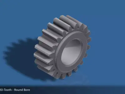 20-Tooth Spur Gear 03 3D print model