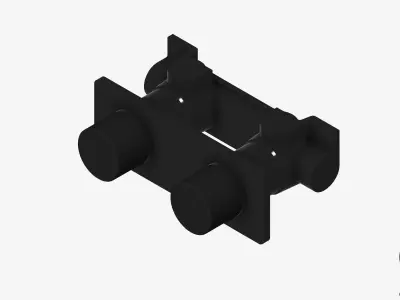 Wall Mixer Tap - Luxury - Two - Twin Low-poly 3D model