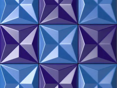 Panel3D05 geometric wall panel 3D model