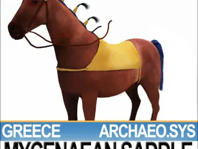 Saddle Greek Mycenaean Bridle Harness 3D model