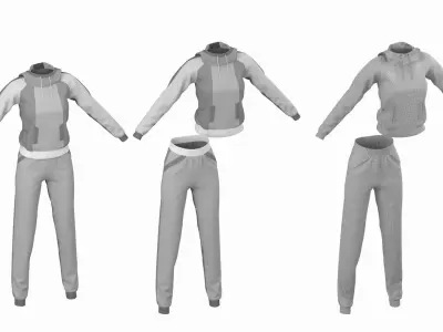 Woman Sportswear 12 High Poly Base Mesh 3D model
