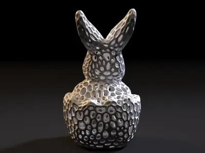 Rabbit voronoi 3D print model