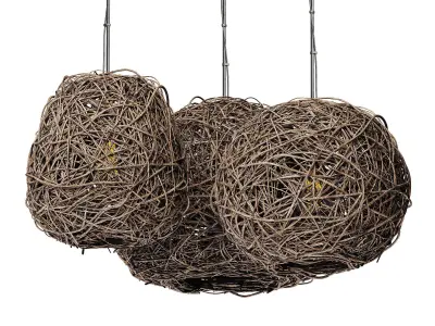 Lamp Rattan shere hive n5 3D model