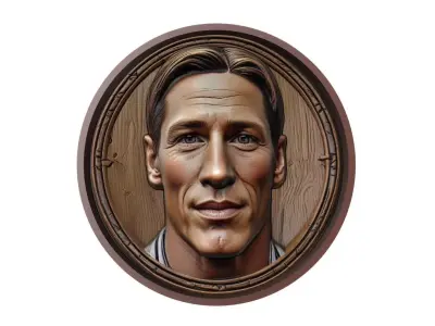 Fernando Torres Footballer Medallion 3D print model