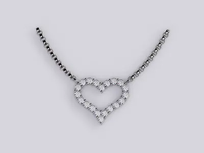 Pendant Heart Style 05 3D print model