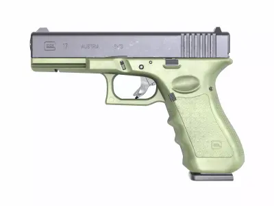 Glock 17 OD Green Pistol Low-poly 3D model