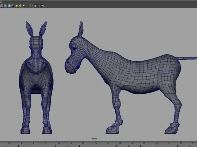 donky cartoon 3d model 3D model