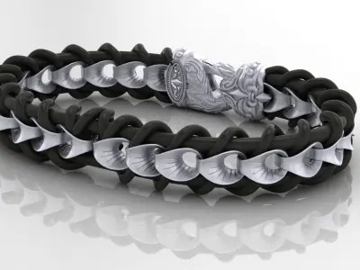 Bracelet with patterns 3D print model