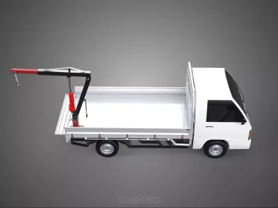 PICKUP TRUCK TAILGATE REAR GATE HYDRAULIC JACK LIFT HOIST CRANE 3D model