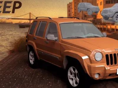 jeep model liberty Low-poly 3D model