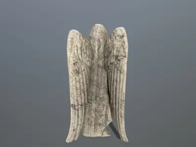 Angel Statue 01 Low-poly 3D model