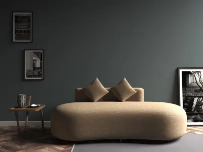 Stylish luxury divan sofa  3D model