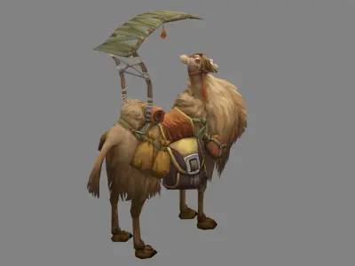Camel mount Low-poly 3D model