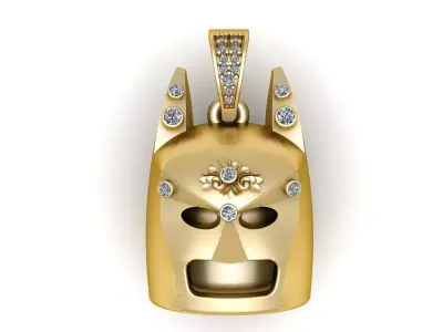 Warrior Mask Pendant  3D Printable Model 3D print model