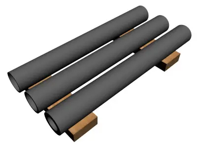 2-1 2in Pipe 3D model