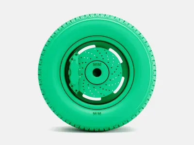 15x10 Torq Thrust D Wheel BFGoodrich Radial Tire 3D print model