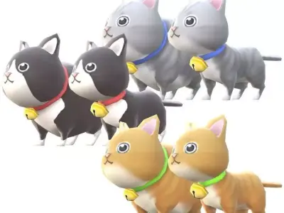 Lowpoly Animal Cartoon - Cat Low-poly 3D model