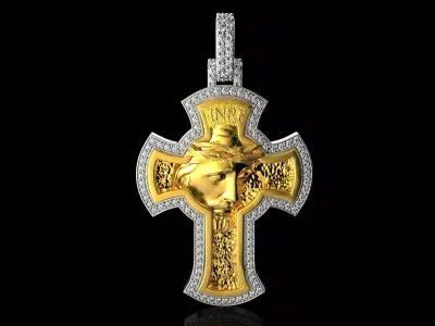 JESUS With Diamonds Pendant N3 3D print model