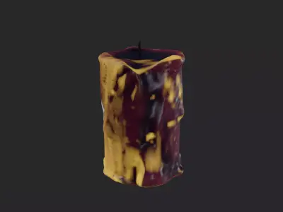 Stylized Ceremonial Candle Low-poly 3D model