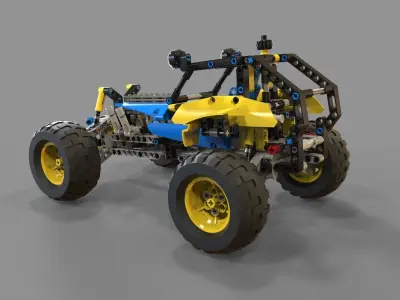 Lego buggy 3D model
