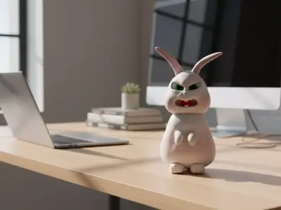 cute rabbit 3D print model
