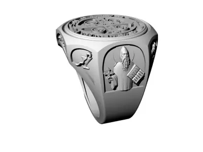 Saint Benedict Ring 3D print model