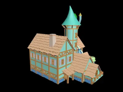 Medieval House 37 3D print model 3D model