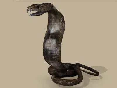 COBRA SNAKE RIGGED ANIMATED 7 Low-poly 3D model