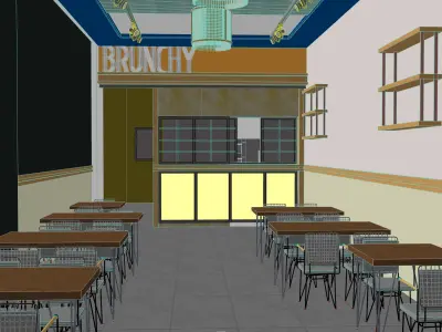 Brunch Cafe - Bar - Diner 3D model