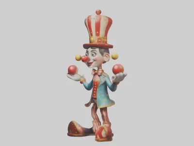 Cartoon Circus Perfor 1 Low-poly 3D model