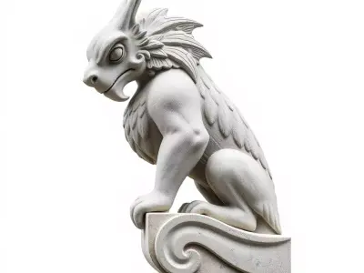 Stone Gargoyle Guardian model pack Low-poly 3D model
