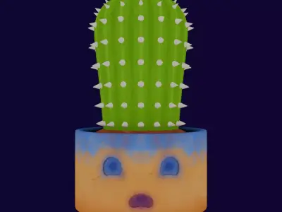 Small cactus pots Free 3D print model