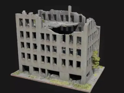 Ruined Structure Model  The Silent Stories of Decay 3D model