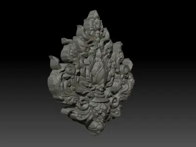 Thai Ornament Decor Bas Relied 05 - 231005 3D print model