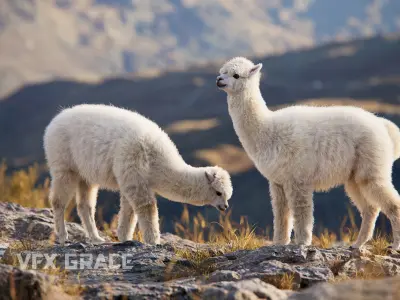 Alpaca Animated VFX Grace 3D model