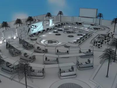 Exterior Event setup a54 3D model