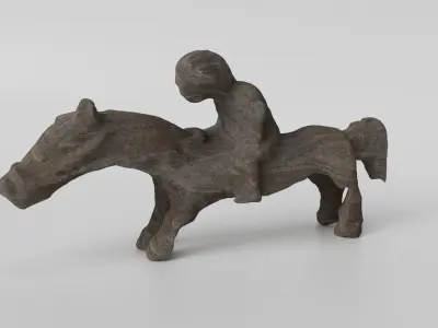 Horseman wood  Free 3D model