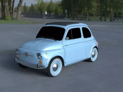 Fiat 500 Nuova 1957 HDRI 3D Model 3D model