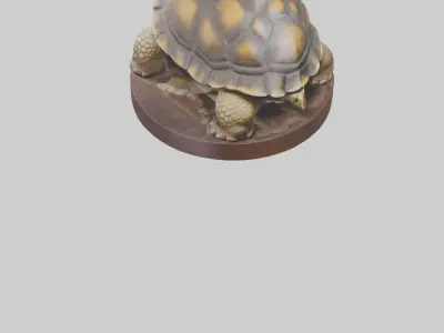 Giant Tortoise statue model Low-poly 3D model