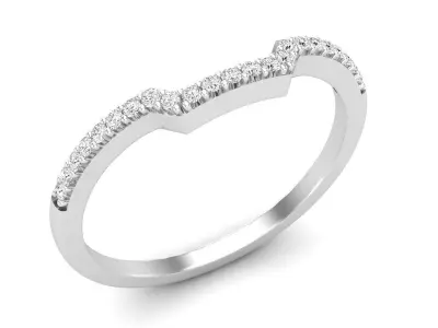 AV 541 Diamond Stackable Wedding Band For Women 3D print model