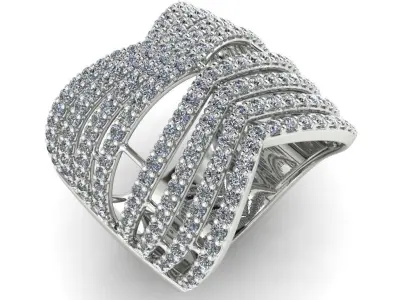 light weight gold diamond rings-C111116SKCH2026061-wt-10-15 3D print model